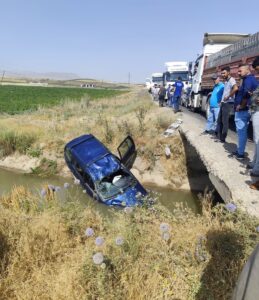 BİTLİS (AA) – Bitlis'in Ahlat ilçesinde kanala düşen otomobildeki 1