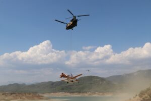 BURDUR (AA) – Burdur'un Bucak ilçesinde kaza kırıma uğrayan uçak,