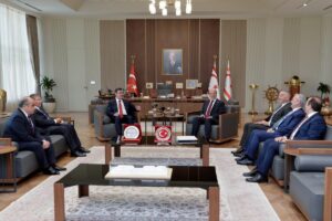 LEFKOŞA (AA) – Cumhurbaşkanı Yardımcısı Cevdet Yılmaz, KKTC Cumhurbaşkanı Ersin