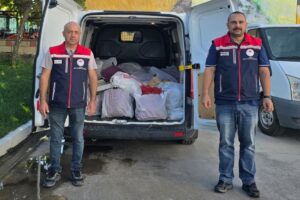 EDİRNE (AA) – Edirne'de kaçak avlanan 650 kilogram kum midyesi