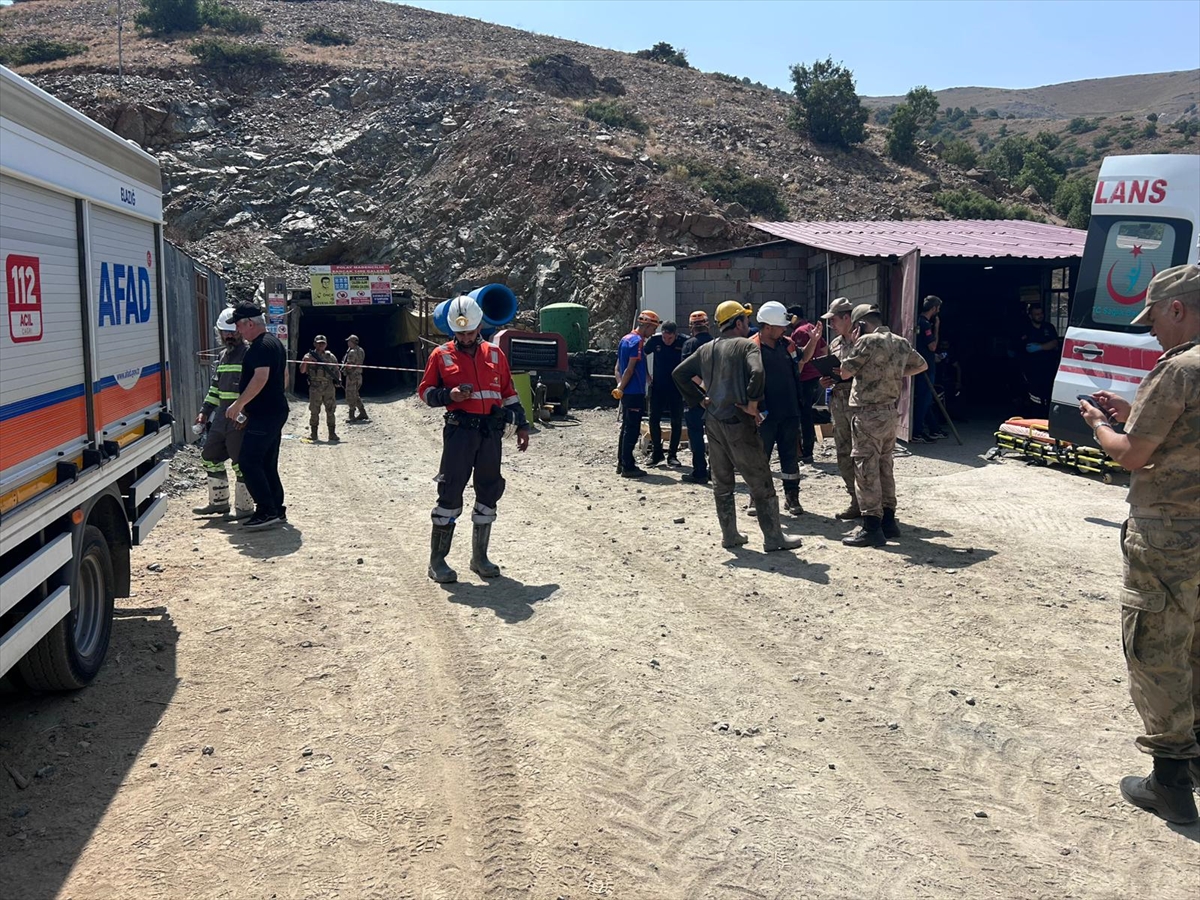 Elazığ'da maden ocağında göçük meydana geldi