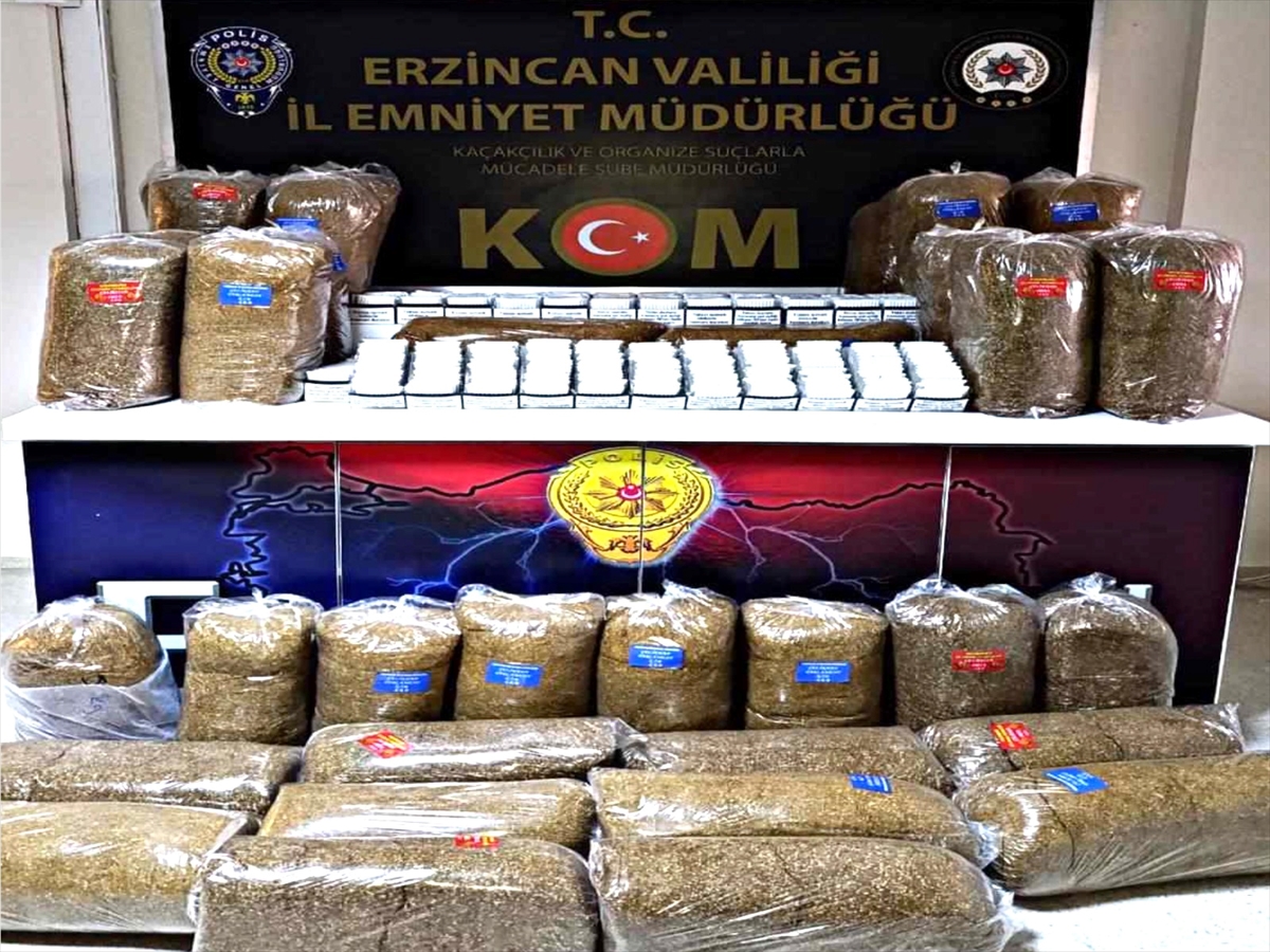 Erzincan'da tütün ve sigara kaçakçılığı operasyonunda bir zanlı yakalandı