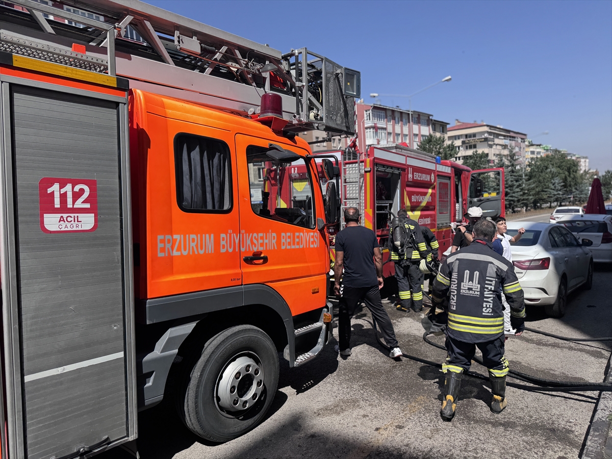 Erzurum'da güzellik merkezinde çıkan yangında 1 kişi dumandan etkilendi