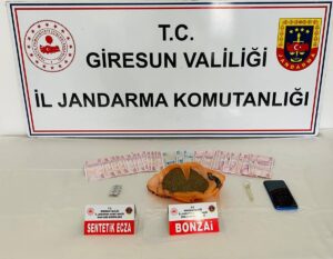 GİRESUN (AA) – Giresun'da uyuşturucu operasyonunda gözaltına alınan 2 şüpheliden
