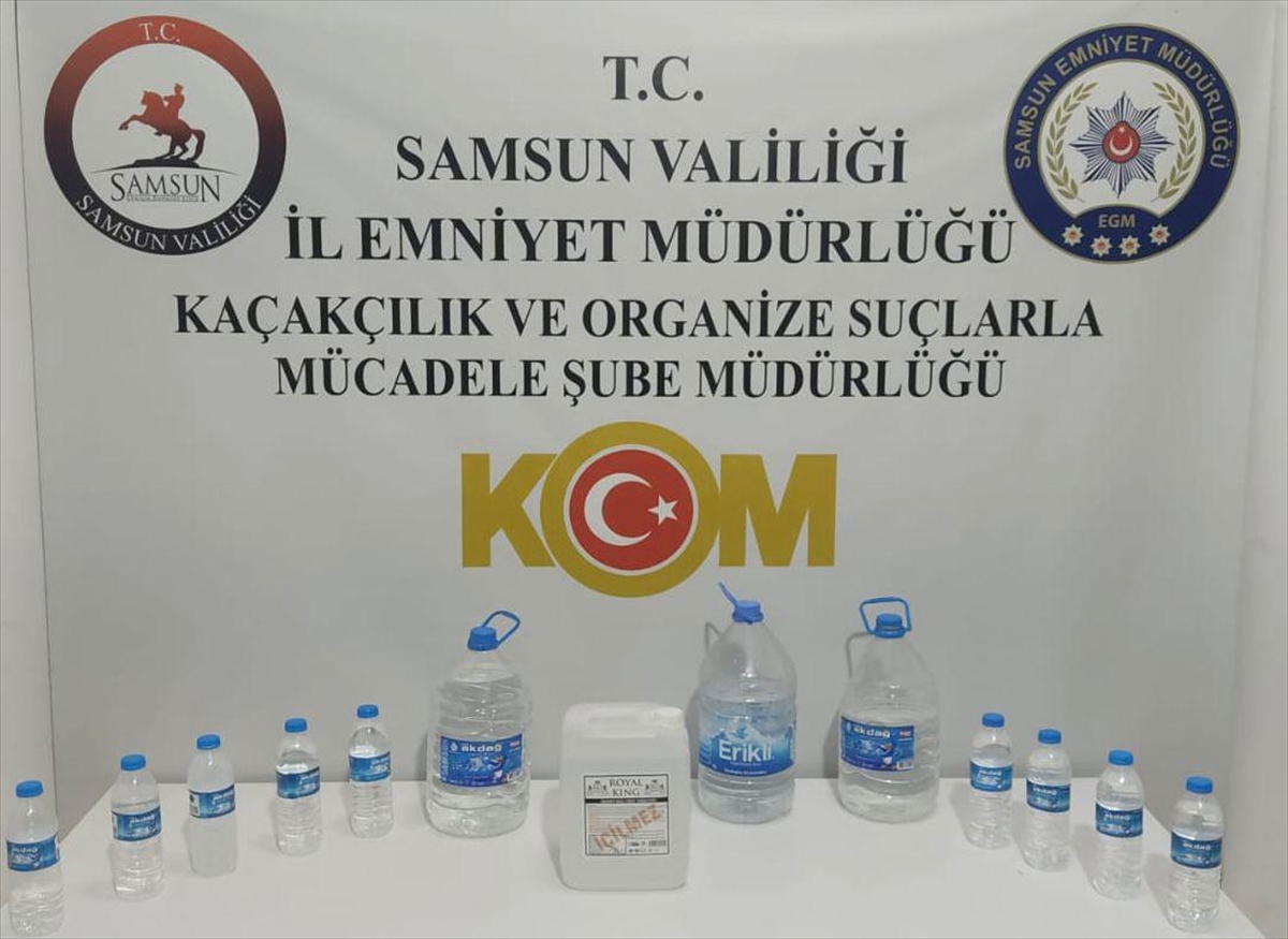 Samsun'da sahte içki üreten şüpheli gözaltına alındı