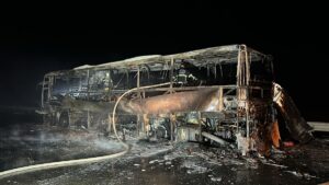 GAZİANTEP (AA) – Tarsus-Adana-Gaziantep (TAG) otoyolunda seyir halindeyken yangın çıkan