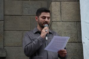 TRABZON (AA) – Trabzon'un Ortahisar ilçesinde Filistin'e destek için yürüyüş