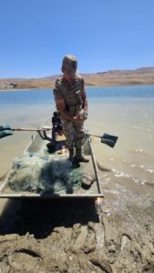 VAN (AA) – Van'ın Muradiye ilçesinde kaçak balık avı yaptığı