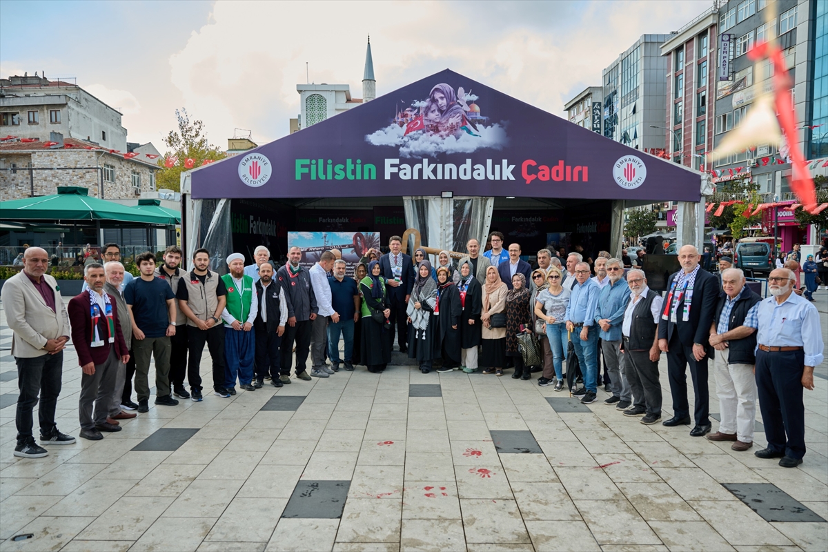 Adalet Bakanı Tunç, İstanbul'da “Filistin Farkındalık Çadırı”nı ziyaret etti: