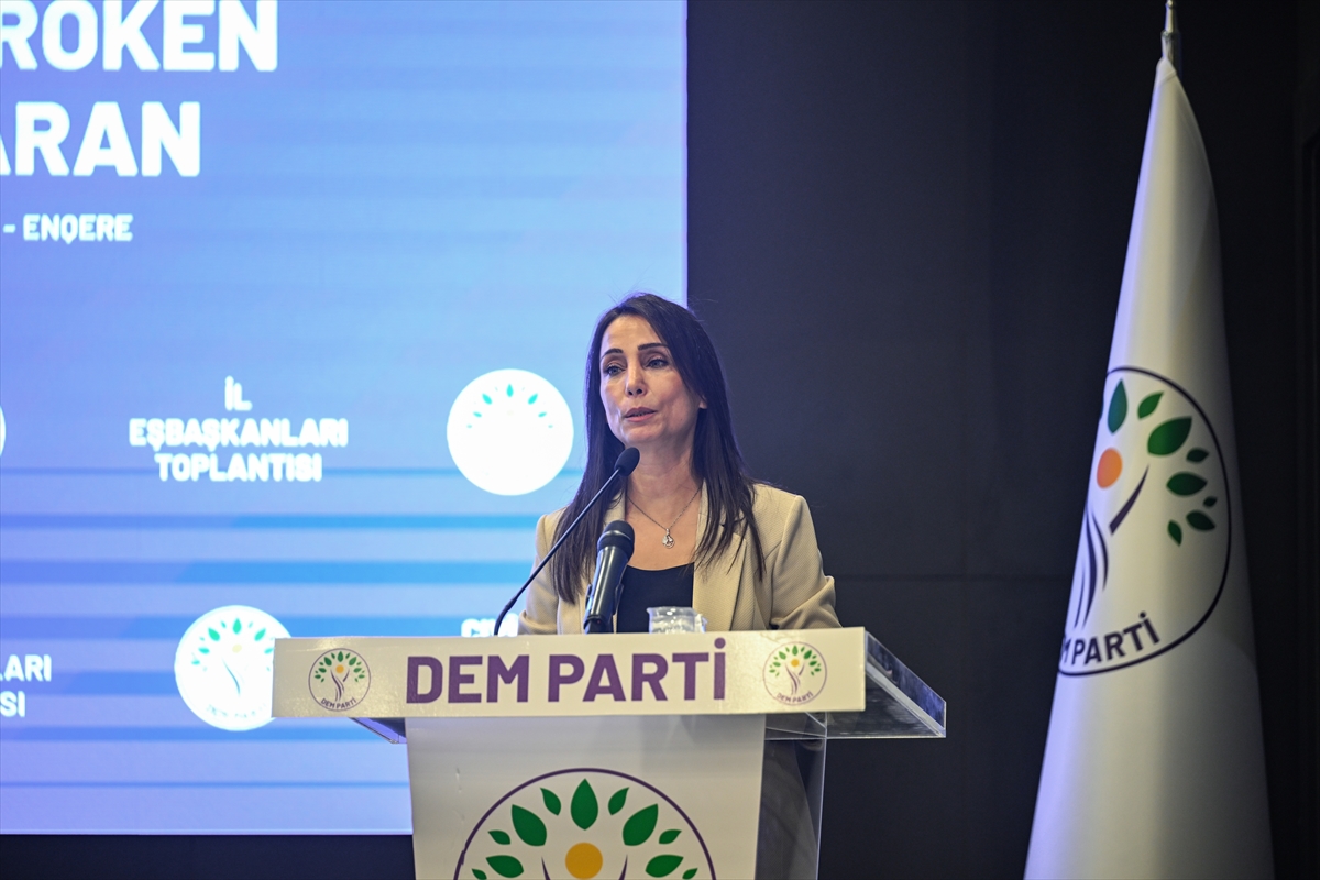 DEM Parti Eş Genel Başkanı Hatimoğulları, İl Eş Başkanları Toplantısı öncesi konuştu