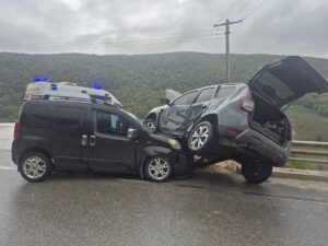 DÜZCE (AA) – Düzce'nin Yığılca ilçesinde ciple hafif ticari aracın