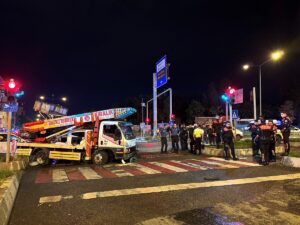 ERZURUM (AA) – Erzurum'da maddi hasarlı trafik kazası sonrası çıkan