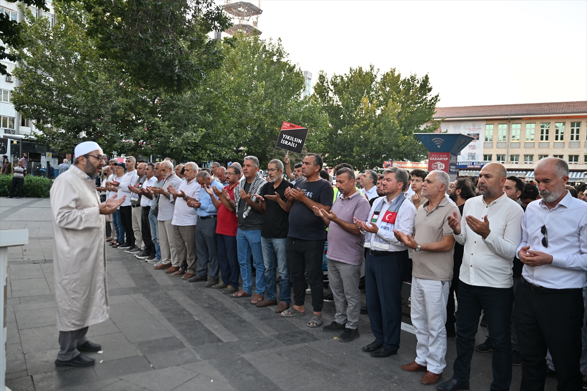 Gaziantep'te İsrail'in saldırıları protesto edildi