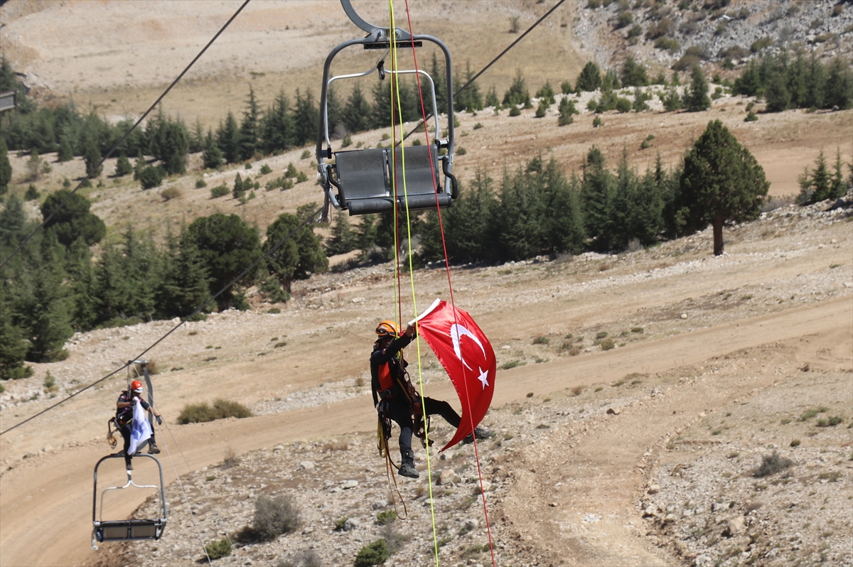 Isparta'da Ulusal Teleferik ve Doğada Arama-Kurtarma Tatbikatı yapıldı