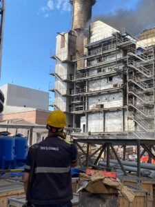 SİVAS (AA) – Sivas'ın Kangal ilçesinde termik santralde çıkan yangına