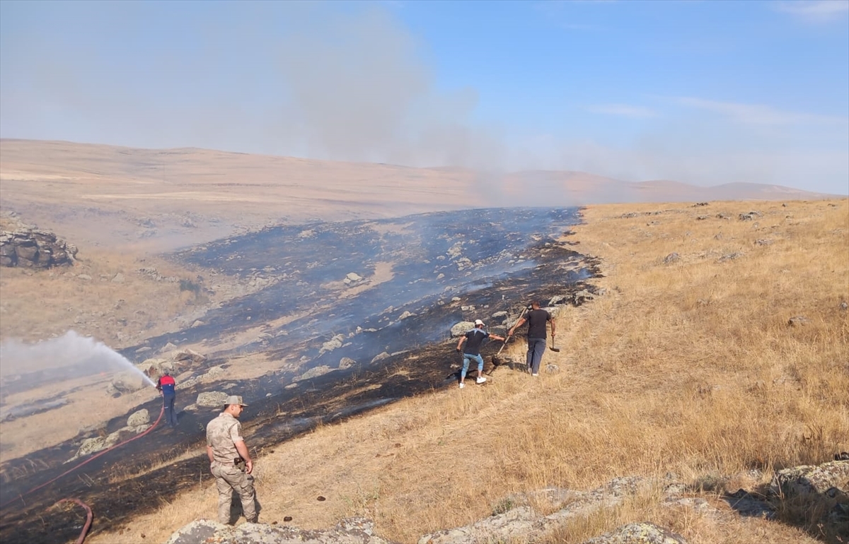 Kars'ta çıkan anız yangını söndürüldü