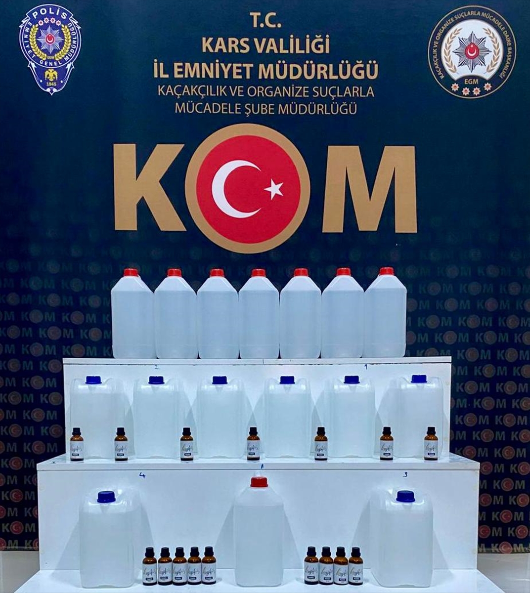 Kars'ta sahte içki operasyonunda 14 şüpheli yakalandı