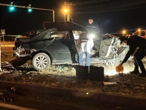 KARS (AA) – Kars'ta tomruk yüklü kamyonla çarpışan otomobilin sürücüsü