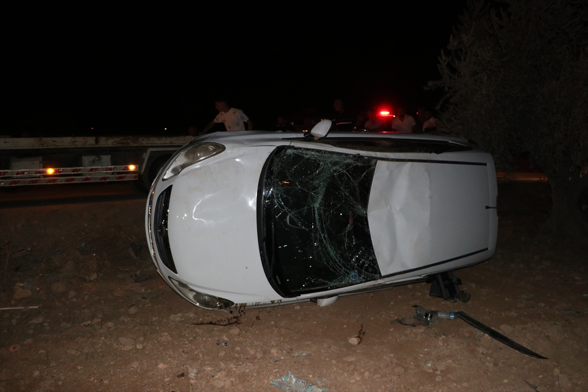 Kilis'te otomobilin devrildiği kazada 1 kişi yaralandı