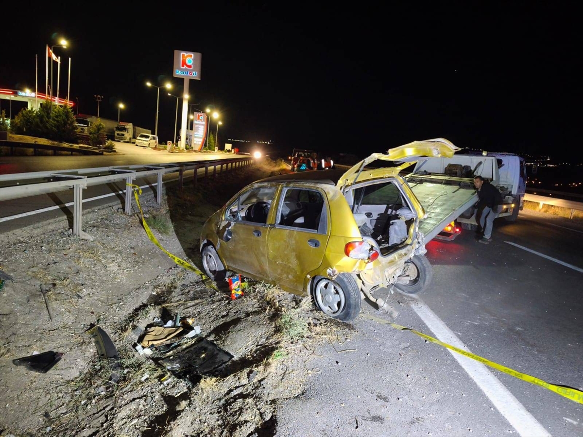 Kırıkkale'de devrilen otomobildeki 1 kişi öldü