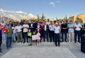 KIRŞEHİR (AA) – Kırşehir'de, Filistin'e ve Küresel Sumud Filosu'na destek