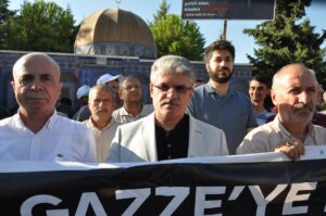 MARDİN (AA) – Mardin'de, Filistin'e ve Küresel Sumud Filosu'na destek