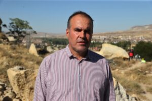 NEVŞEHİR (AA) – Nevşehir'in Ürgüp ilçesinde kaya kütlesinin koptuğu tüf