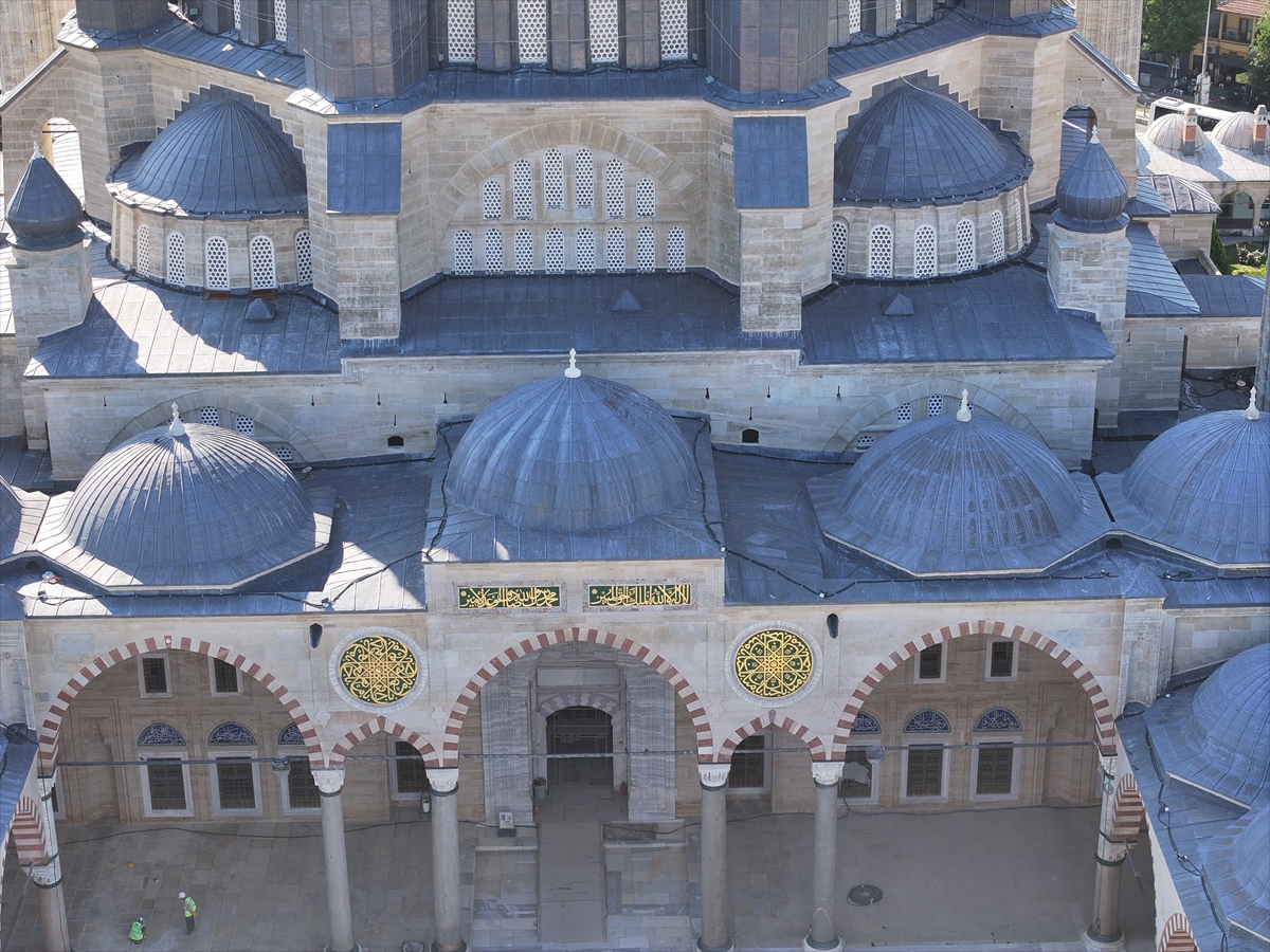 Selimiye Camisi'ndeki restorasyon çalışmaları tamamlanmak üzere