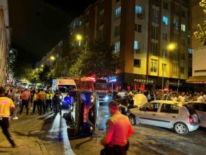 TEKİRDAĞ (AA) – Tekirdağ'ın Çorlu ilçesinde 3 otomobilin karıştığı kazada