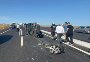 TEKİRDAĞ (AA) – Tekirdağ'ın Çorlu ilçesinde 3 aracın karıştığı kazada