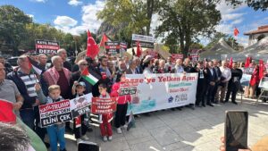 AFYONKARAHİSAR (AA) – Afyonkarahisar Milli İrade Platformu, Gazze'de yaşanan insanlık