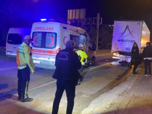 ANTALYA (AA) – Antalya'nın Serik ilçesinde park halinde bulunan tıra