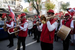 ANKARA (AA) – Çankaya Belediyesi Gençlik Bandosu, 29 Ekim Cumhuriyet