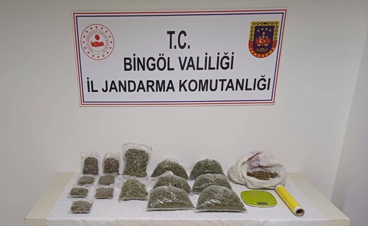 Bingöl'de 3 kilo 646 gram esrar ve skunk ele geçirildi