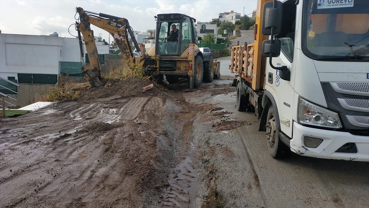 Bodrum'da sağanak etkili oldu
