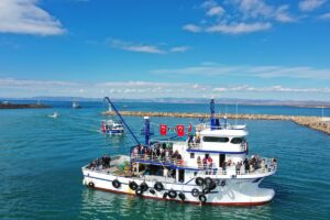 EDİRNE (AA) – Edirne'nin Enez ilçesinde, İsrail ablukasını kırmak, Gazze'ye