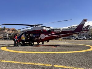 ERZURUM (AA) – Erzurum'un Tekman ilçesinde doğum sancısı çeken kadın