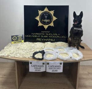 HATAY (AA) – Hatay'da 60 bin uyuşturucu hap ele geçirildi,