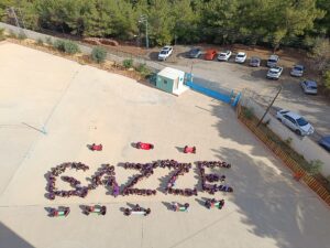 HATAY (AA) – Hatay'ın Belen ilçesinde ortaokul öğrencileri, Filistin'e destek