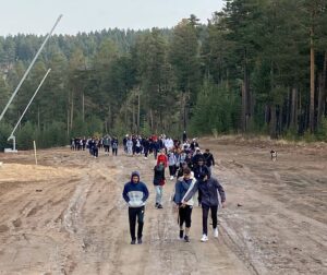KARS (AA) – Kars'ın Sarıkamış ilçesinde üniversite öğrencileri, Sarıkamış Kayak