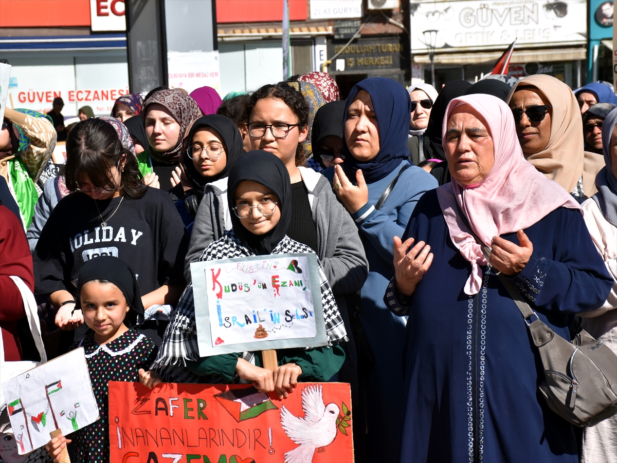 Kırıkkale'de İsrail'in Gazze'ye saldırıları protesto edildi
