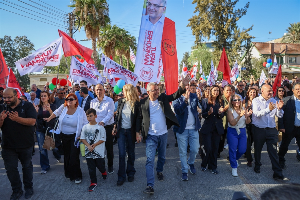 KKTC'de ana muhalefetteki CTP'nin Genel Başkanı Erhürman, cumhurbaşkanı seçimi kampanyasını tamamladı