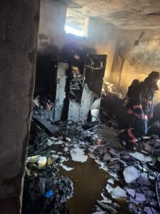 MARDİN (AA) – Mardin'in Kızıltepe ilçesinde bir binada çıkan yangında