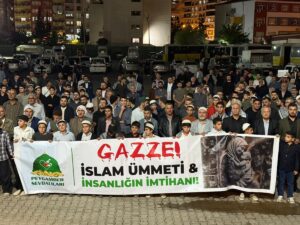 MARDİN (AA) – Mardin'in Kızıltepe ilçesinde Gazze'ye destek programı düzenlendi.