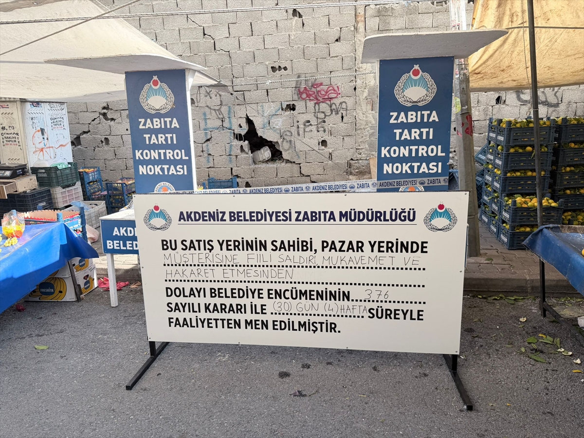 Mersin'de müşterisine saldıran pazarcıya 35 bin 416 lira ceza kesildi