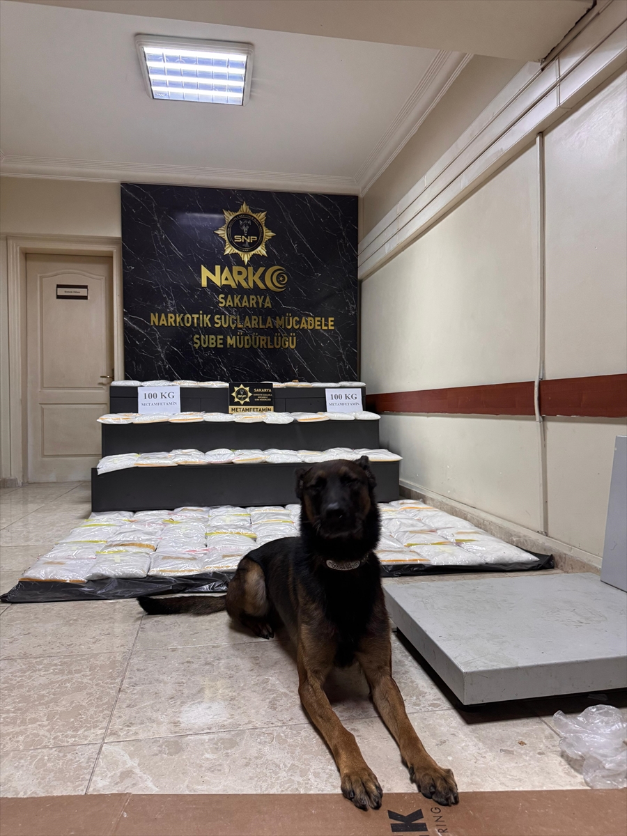 Sakarya'da bir araçta 100 kilogram sentetik uyuşturucu ele geçirildi