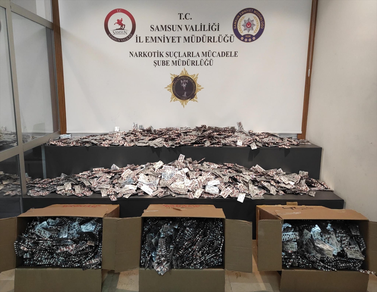 Samsun'da 110 bin 600 uyuşturucu hap ele geçirildi
