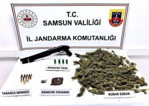 SAMSUN (AA) – Samsun'un Çarşamba ilçesinde evinde 2 kilo 565
