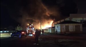 SAMSUN (AA) – Samsun'un Bafra ilçesinde geri dönüşüm fabrikasında çıkan