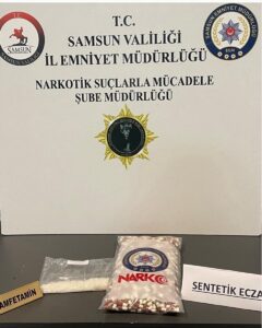 SAMSUN (AA) – Samsun'da düzenlenen narkotik operasyonunda uyuşturucu madde ve